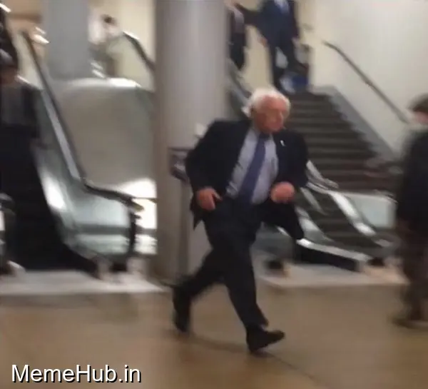 Bernie Sanders Running Meme Template