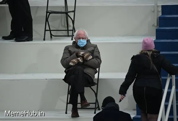 Bernie Sitting Meme Template
