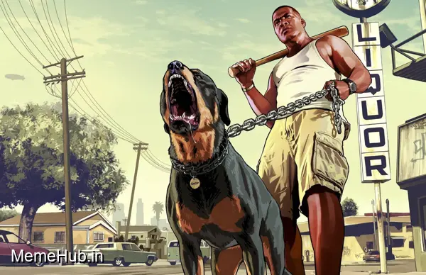 GTA 5 Franklin and his dog Chop Template