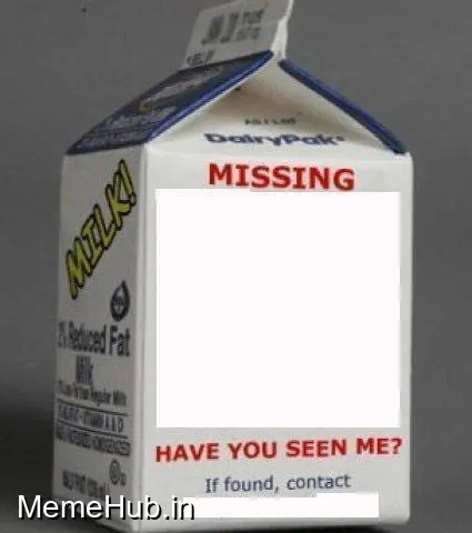 Milk Carton Meme Template