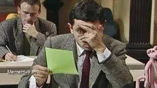 Mr Bean Exam Meme Template