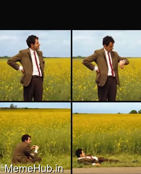Mr Bean Waiting Meme Template