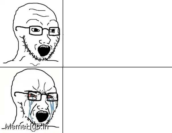 Soyboy reaction mad cry Template