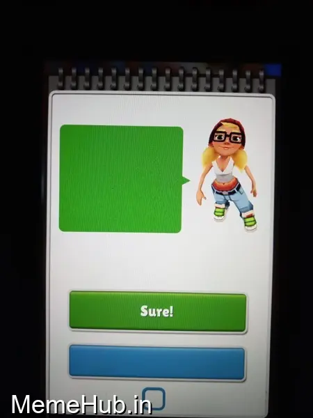 Subway Surfer Meme Template