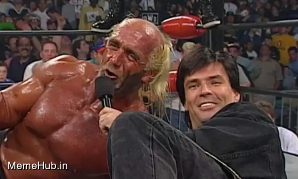 WCW Hollywood Hogan and Eric Bischoff Meme Template
