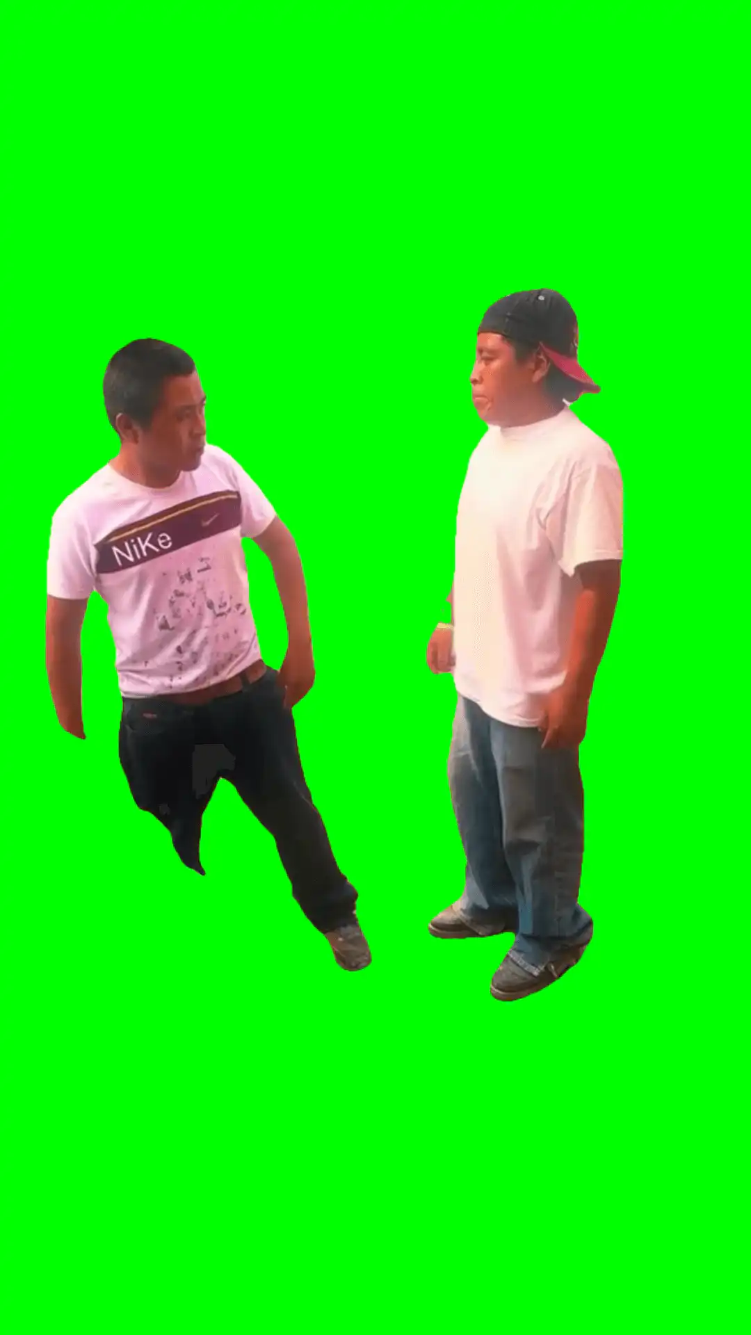 2 guys arguing green screen