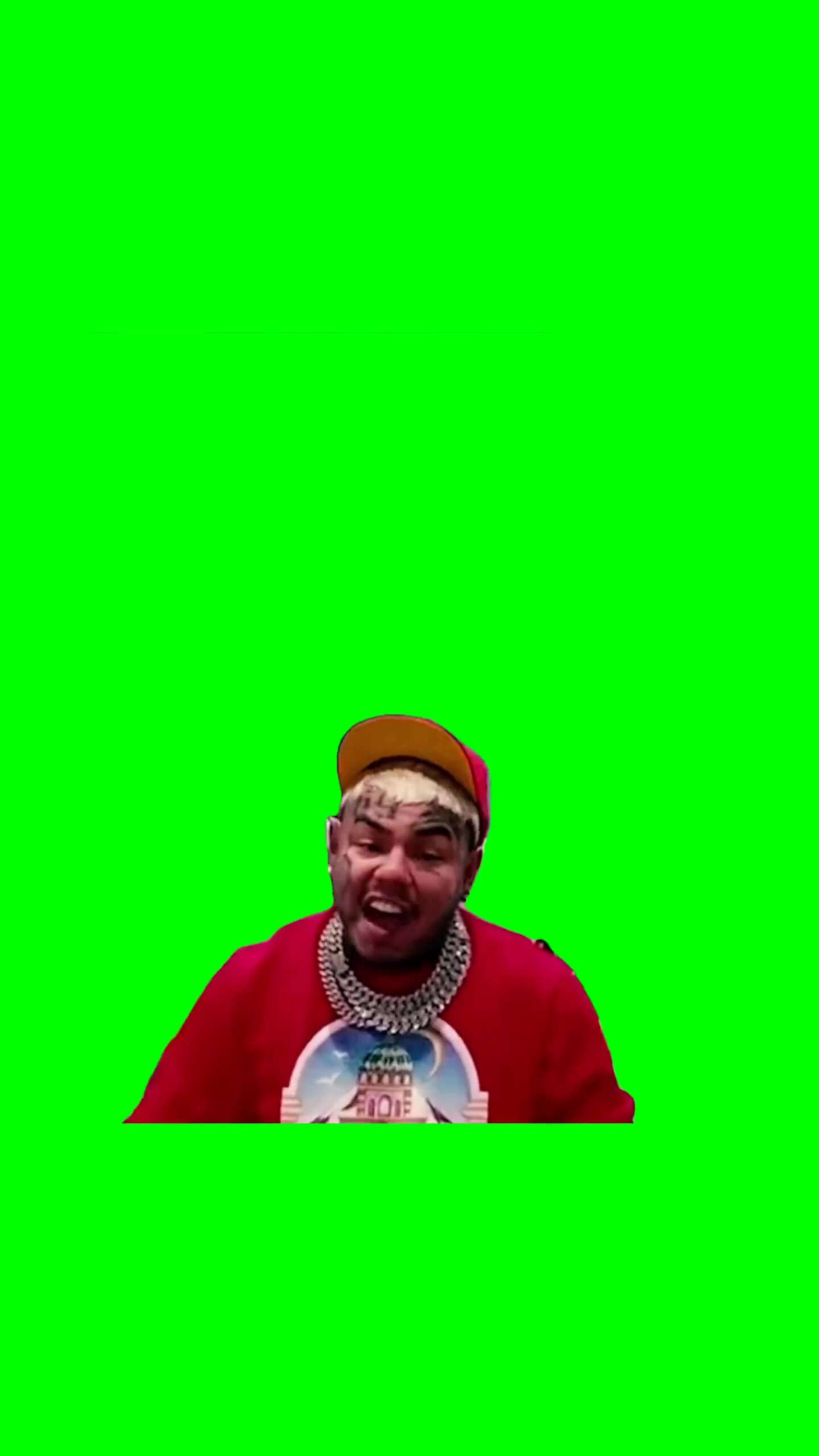 6ix9ine i walk them down Green Screen Meme