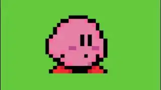 8-bit Kirby green screen