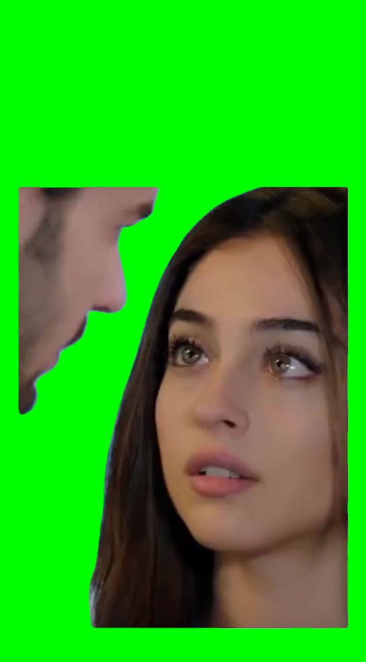 Admiring look Green Screen
