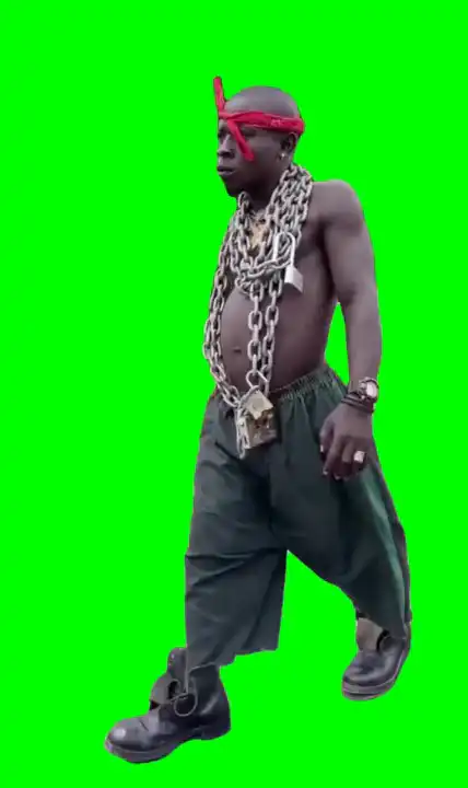 African 50 cent meme green screen