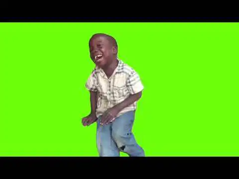 African Boy Crying Then Laughing Meme green screen