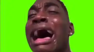 African Man Black Man Crying Green Screen