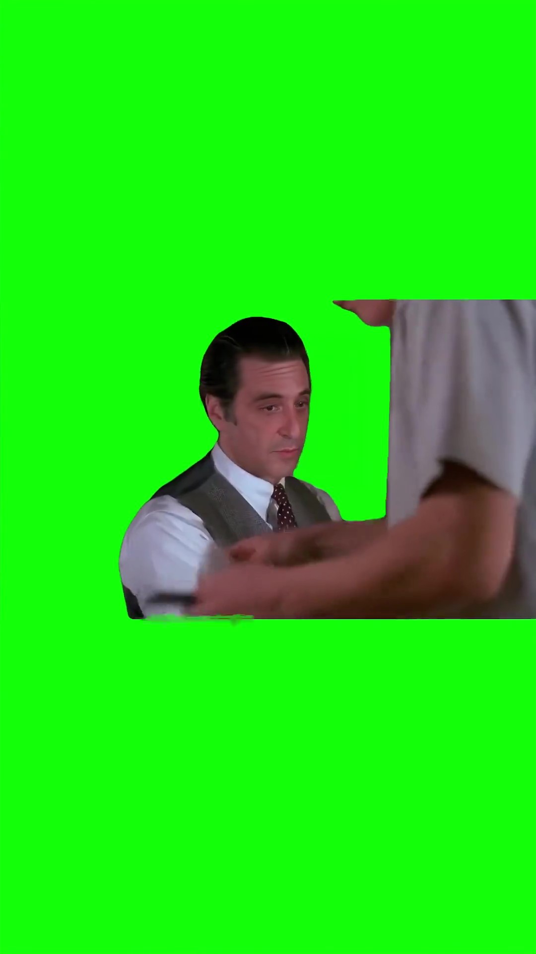 Al pacino eats paper Green Screen Meme