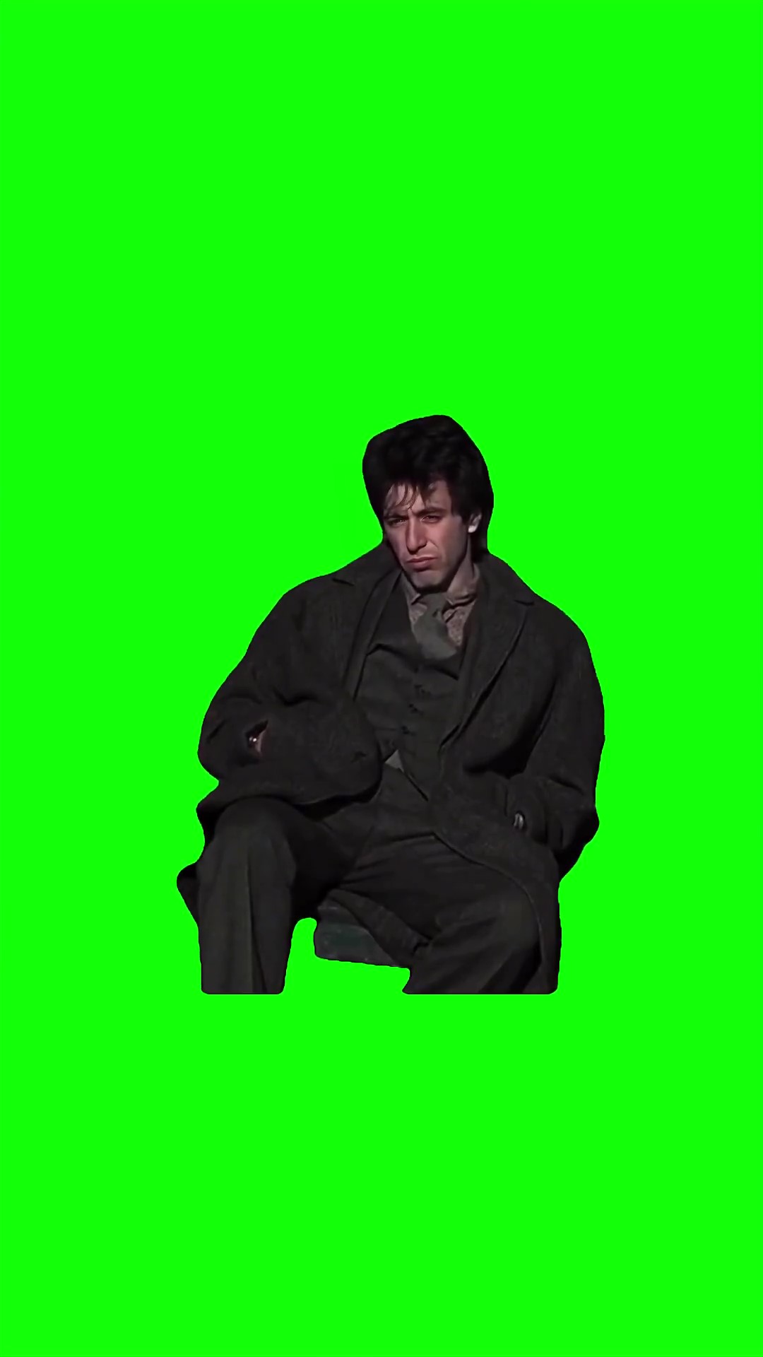 Al Pacino sitting reflecting meme Green Screen