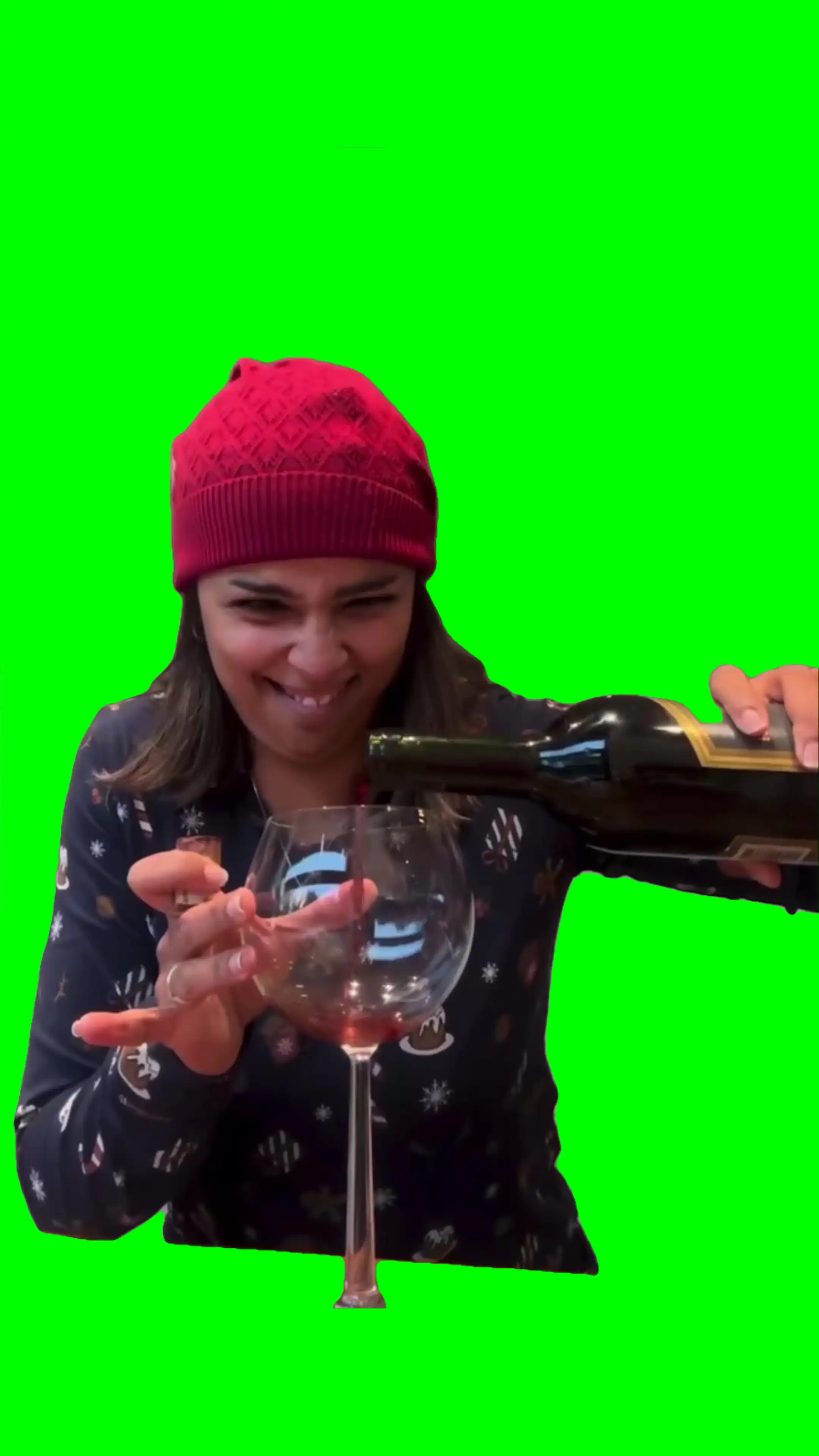 All I want is wine meme green screen