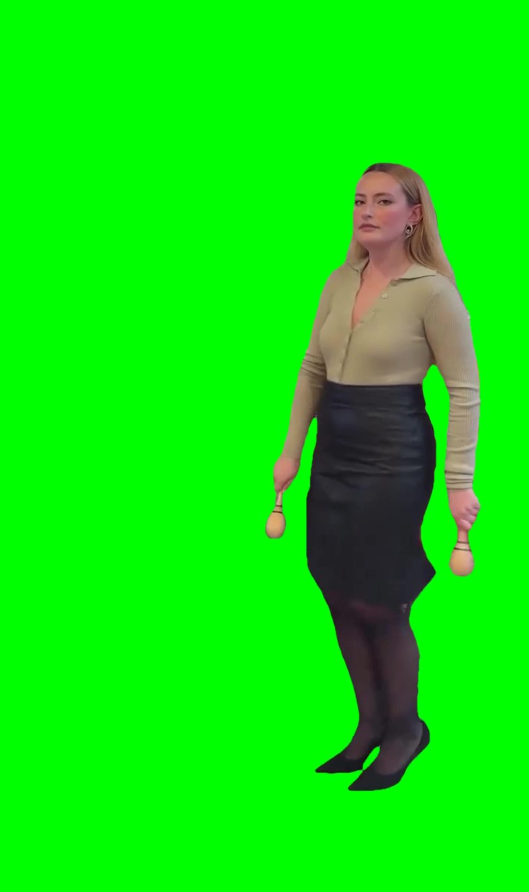 Amelia dancing Meme Green Screen