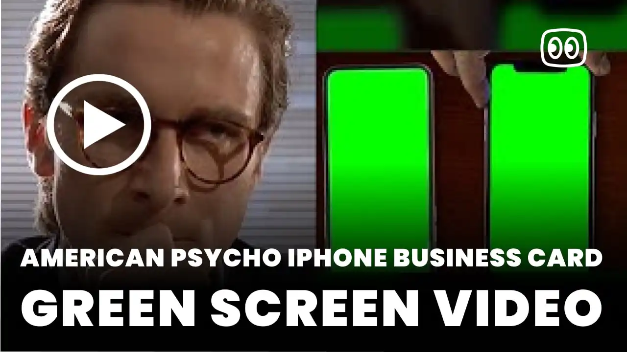 American Psycho iPhone Business Card Green Screen