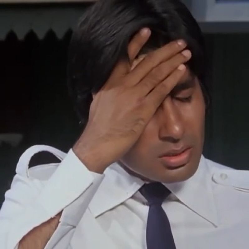 Amitabh Bachchan Headache Confused Meme