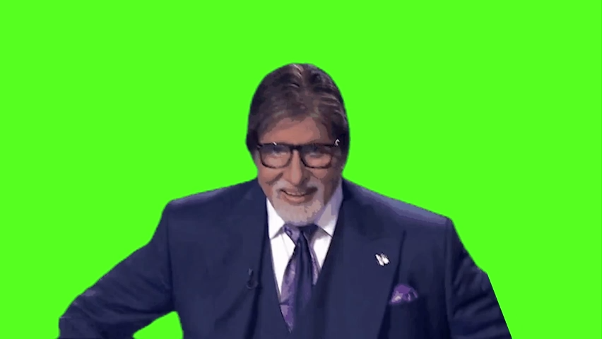 Amitabh Bachchan KBC Green Screen Meme