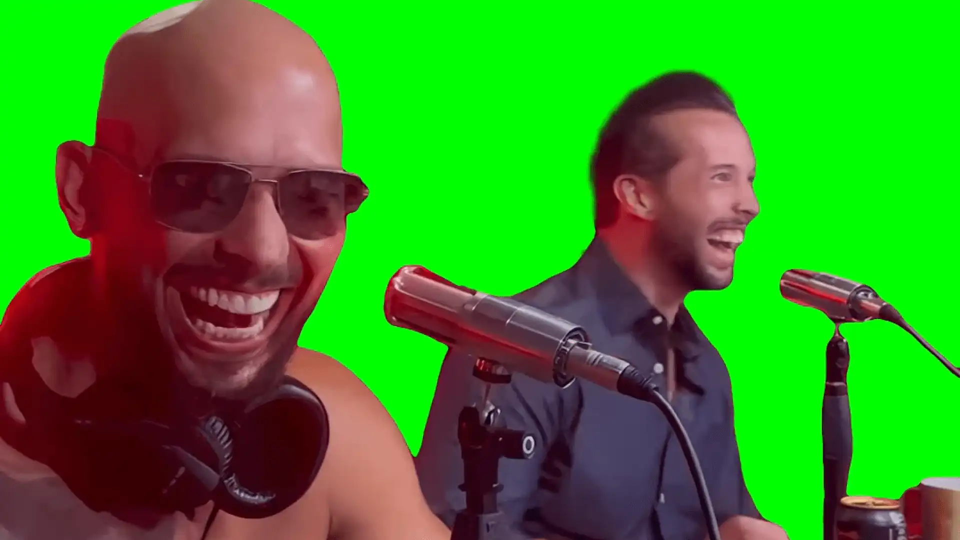 Andrew Tate and Tristan Tate Laughing meme Green Screen