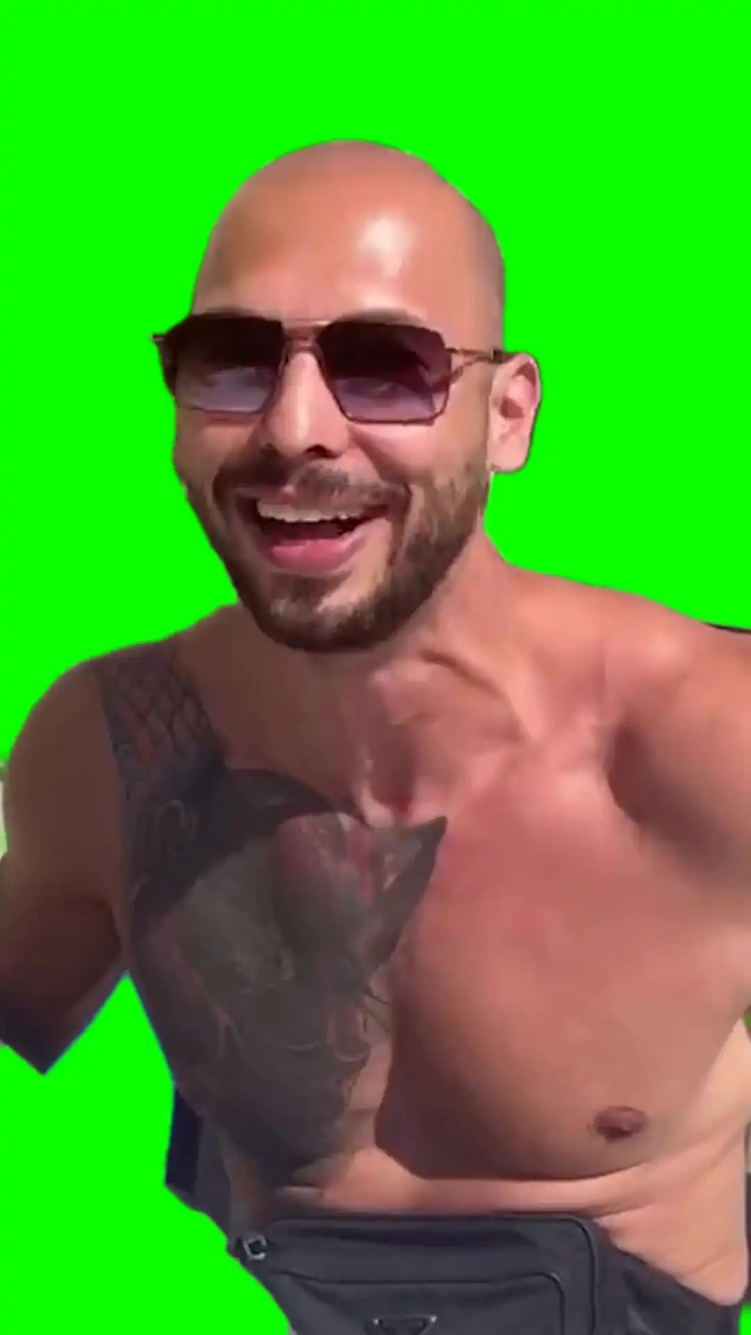 Andrew tate Someone had to flop the burgers green screen