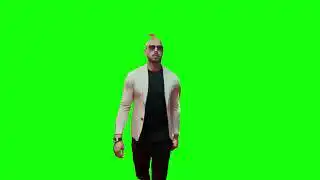 Andrew Tate Walking Green Screen