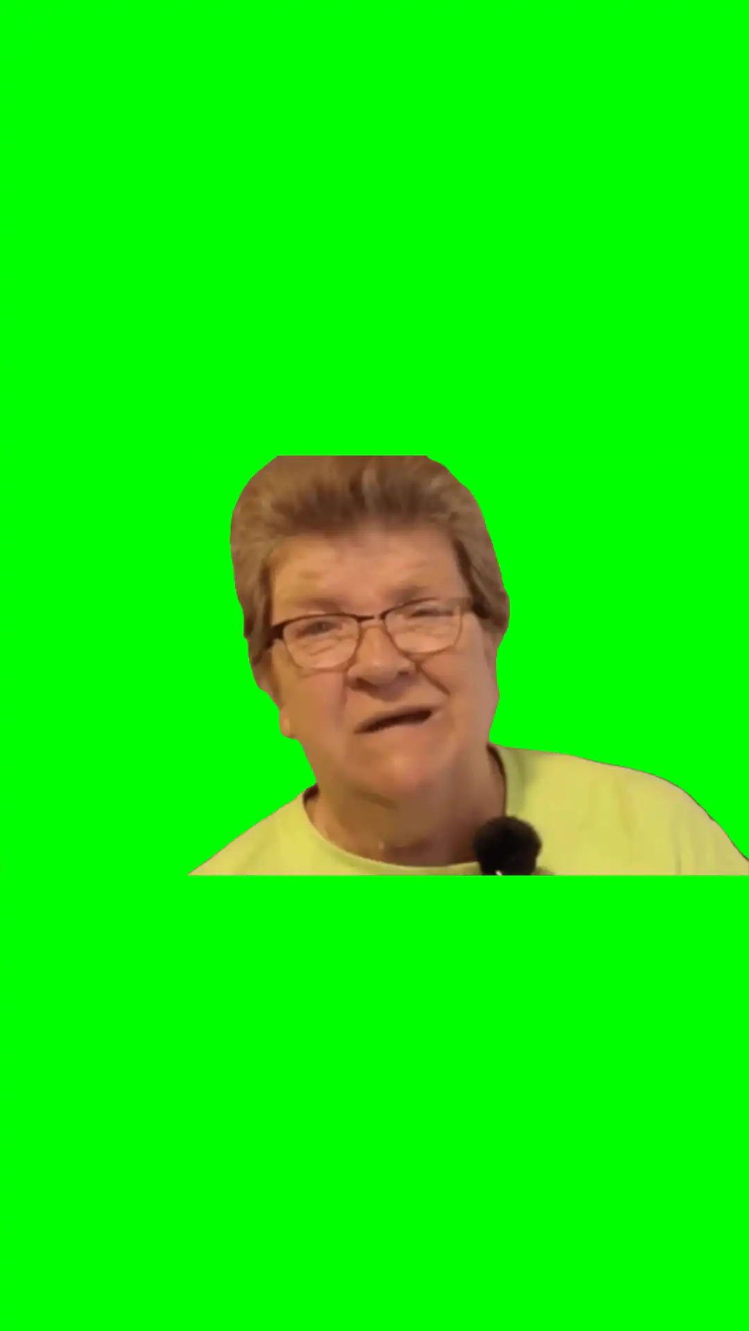 Angry Grandma stupid a MF meme Green Screen