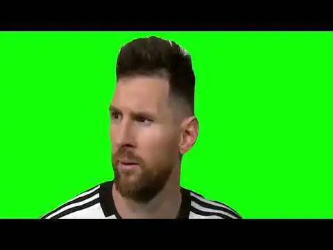 Angry Messi Green Screen