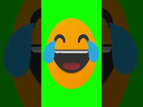 Animated Emoji Tears of Joy Green Screen