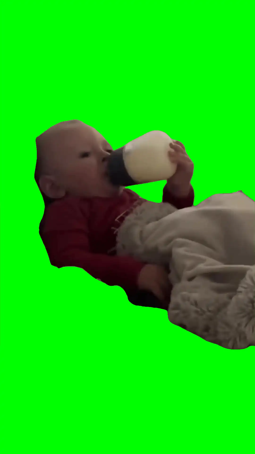 Annoyed baby meme green screen