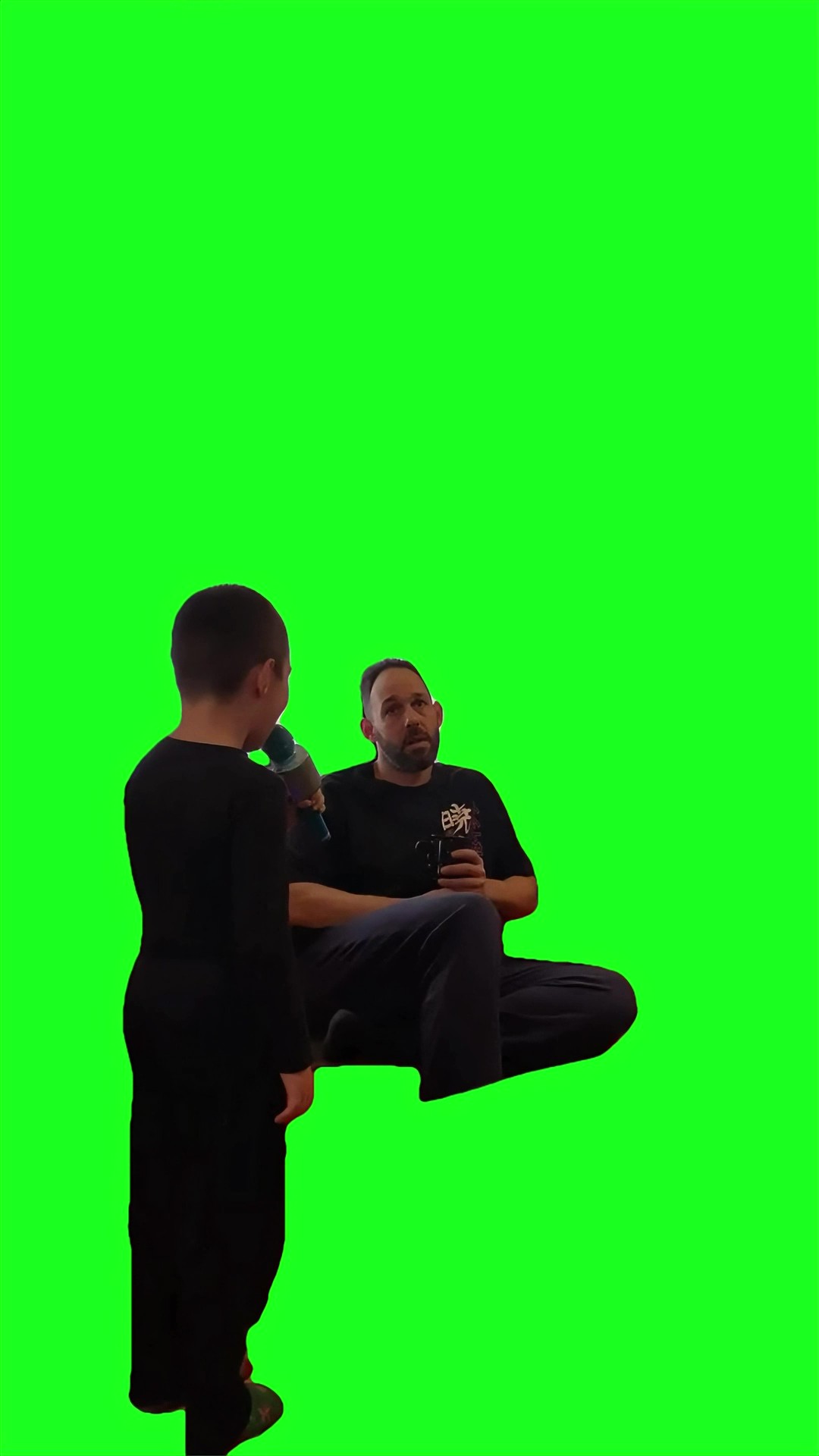 Annoyed father Green Screen