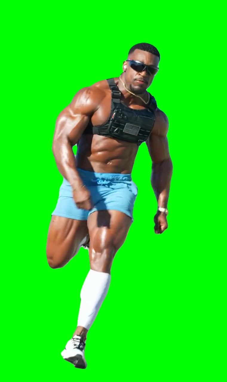 Ashton hall running Meme Green Screen