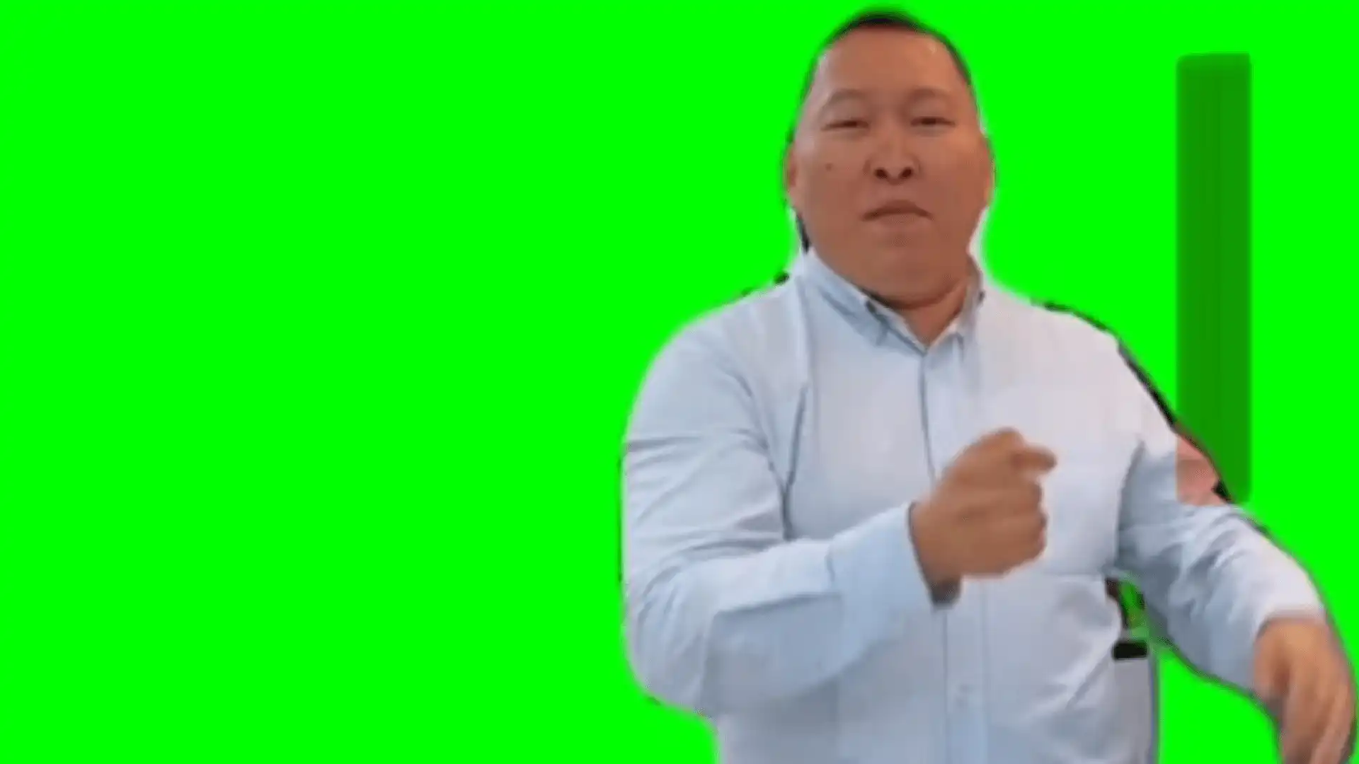 Asian guy dance papito meme green screen