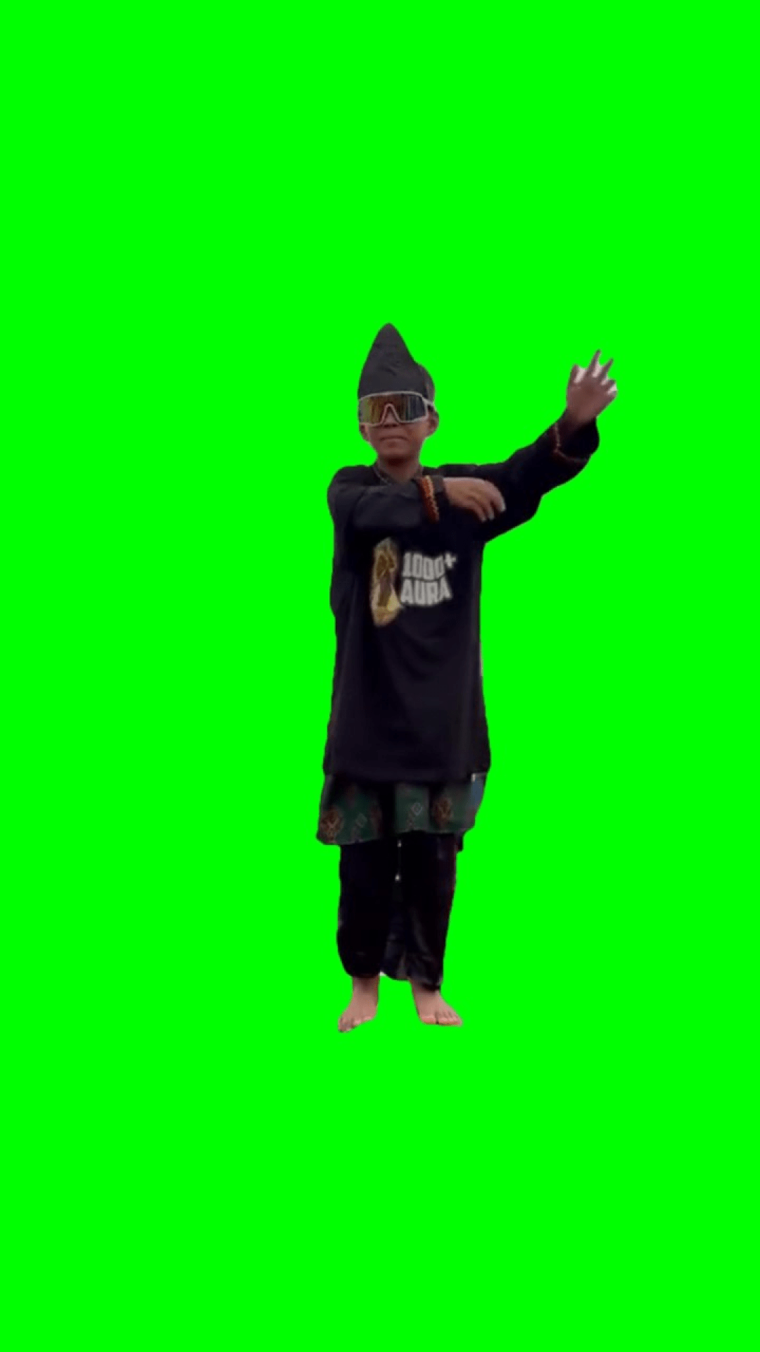 Aura farming kid Green Screen