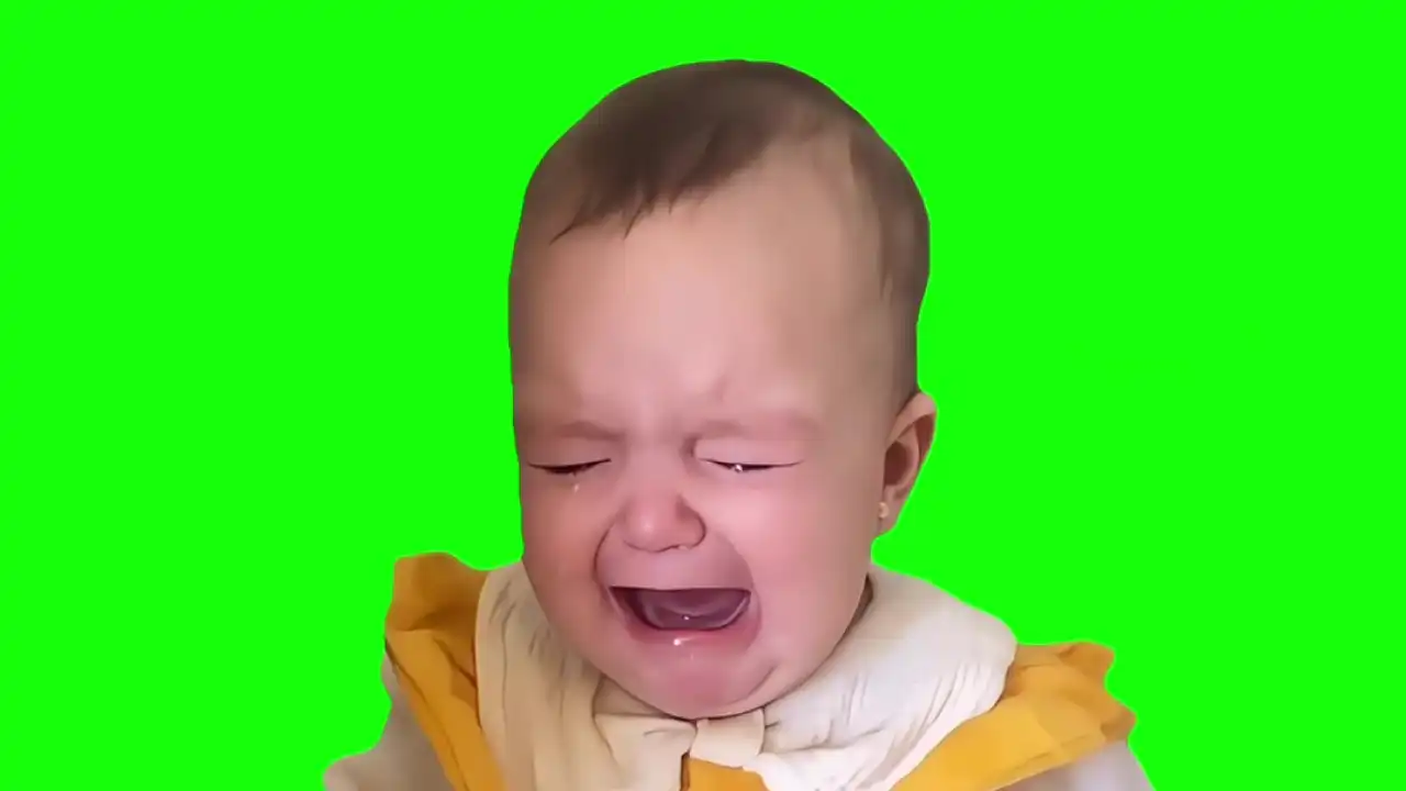 Baby Fake Crying Green Screen