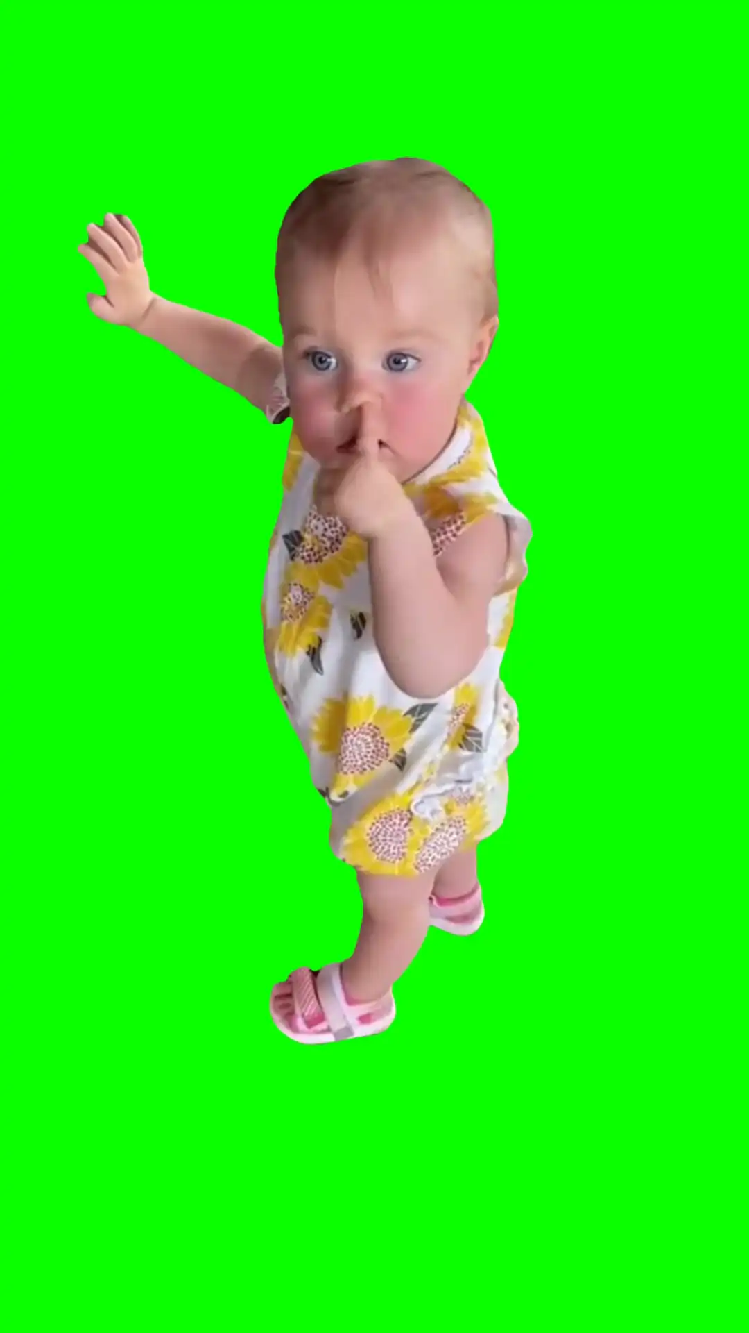 Baby picking nose meme Green Screen