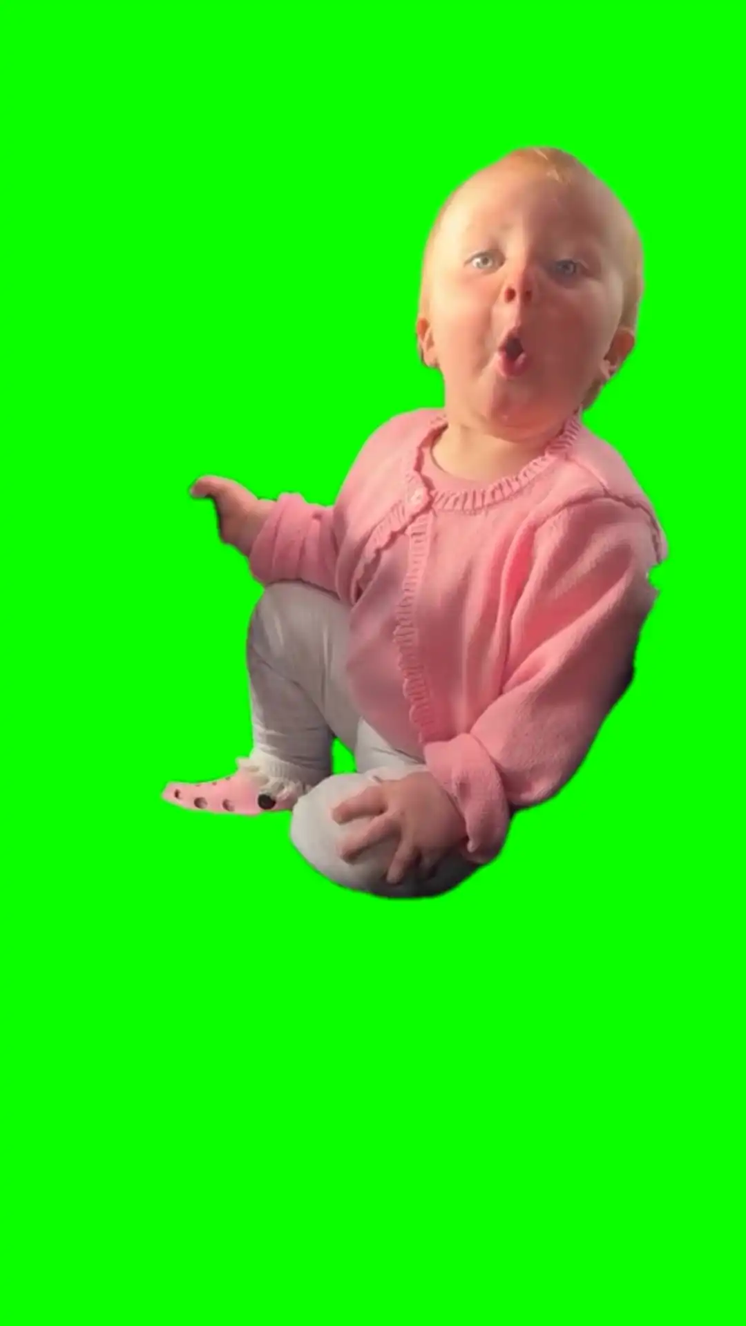 Baby reaction green screen