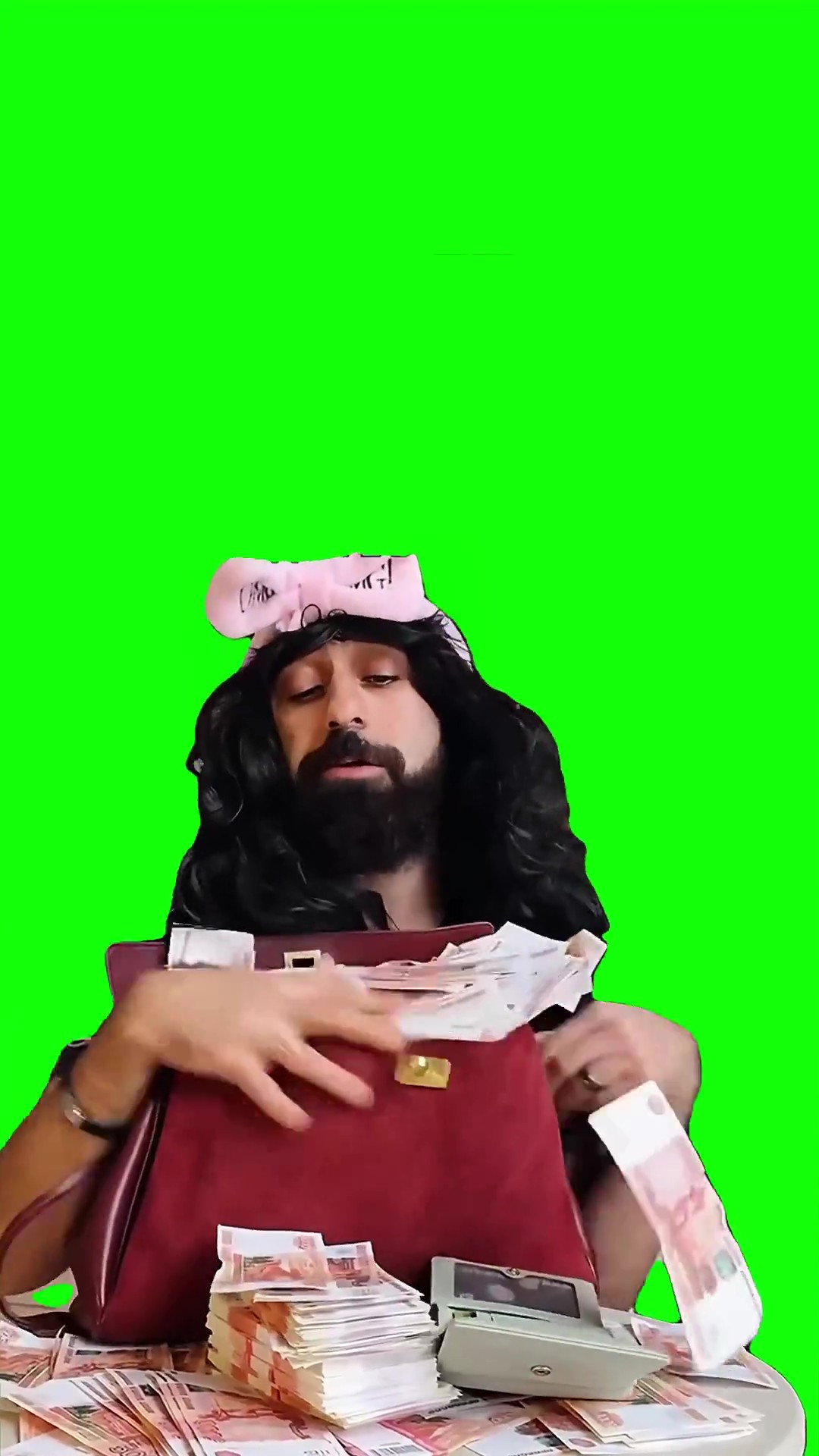 Bag of Money Meme Green Screen