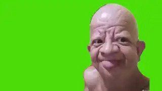 Bald Wrinkly Guy Is Excited For Food Meme Green Screen
