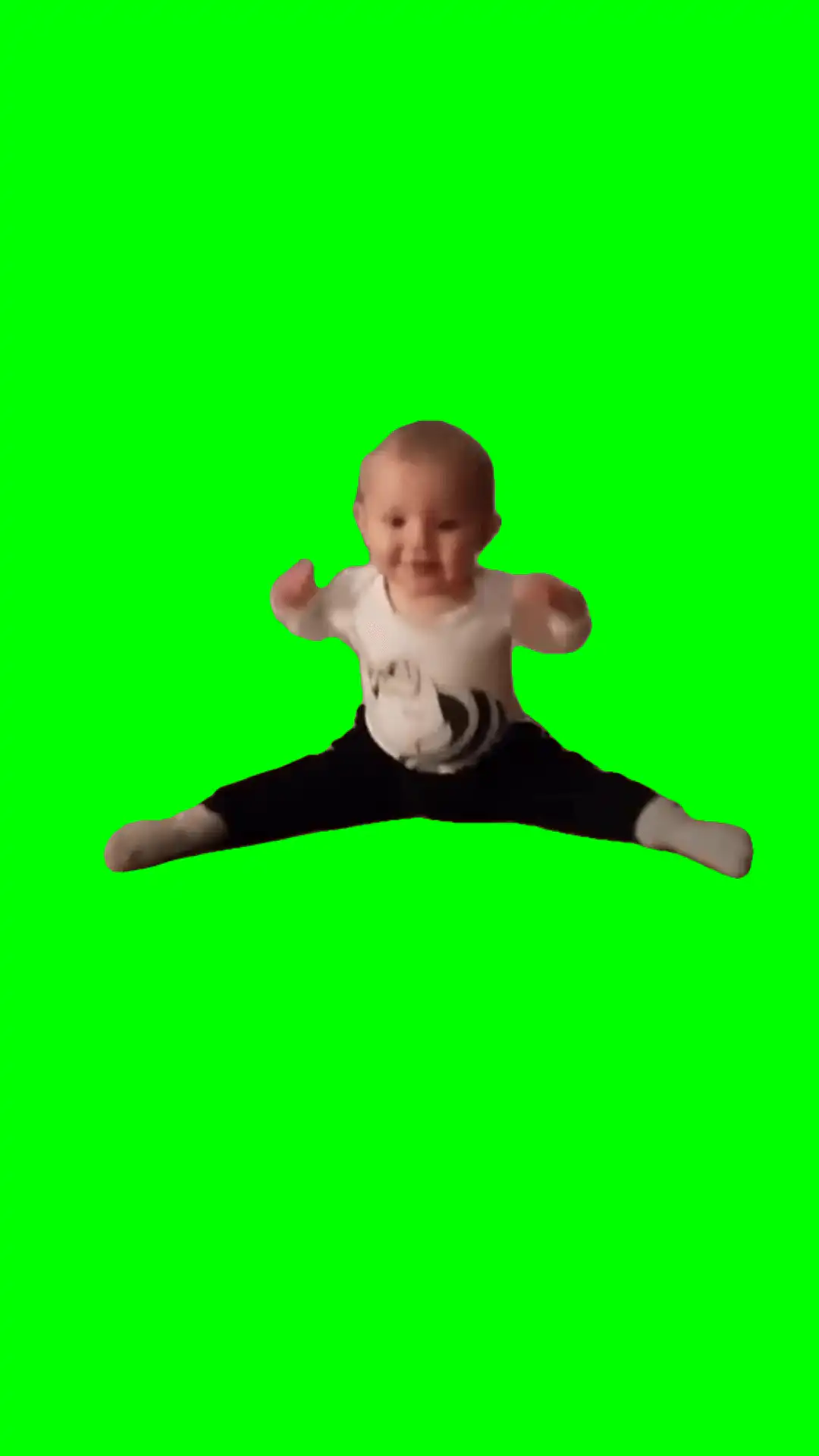 Bany crawling meme green screen