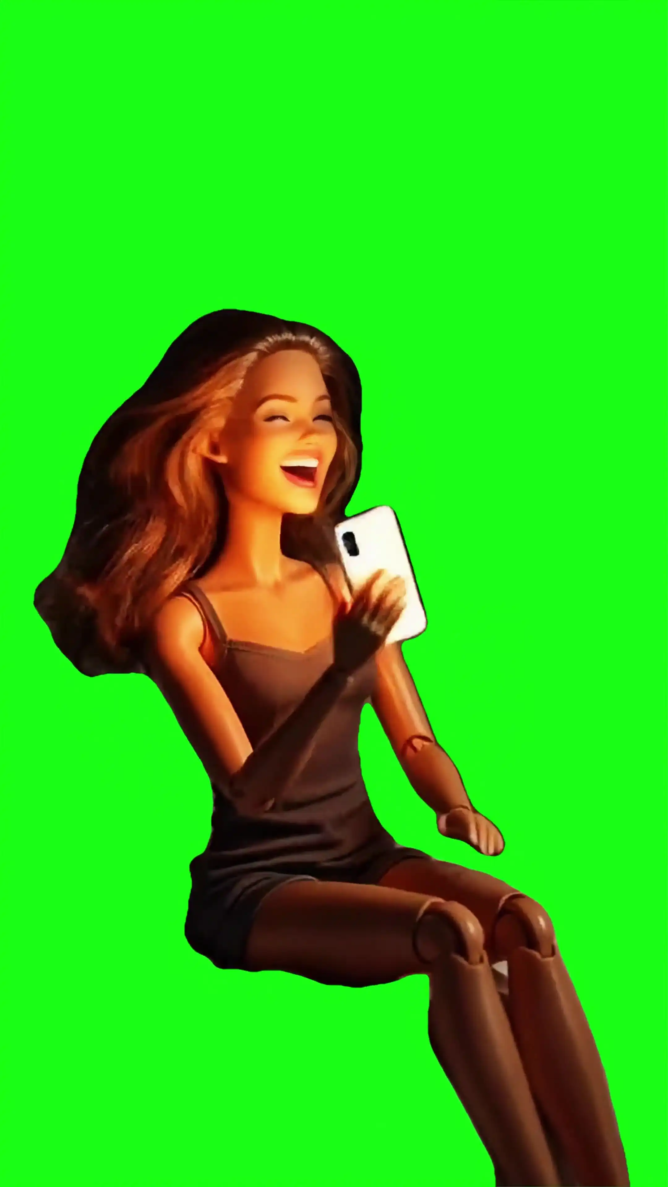 Barbie laughing Green Screen