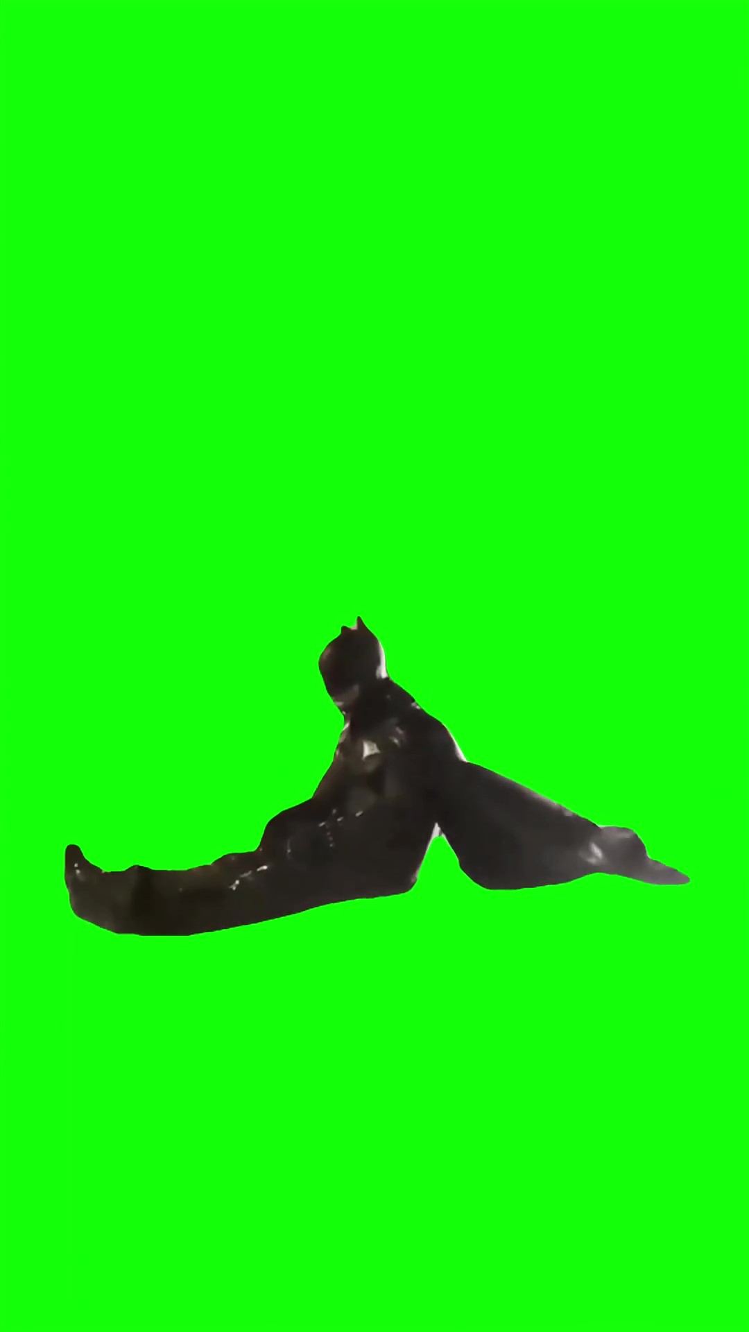 Batman sitting in rain green screen meme
