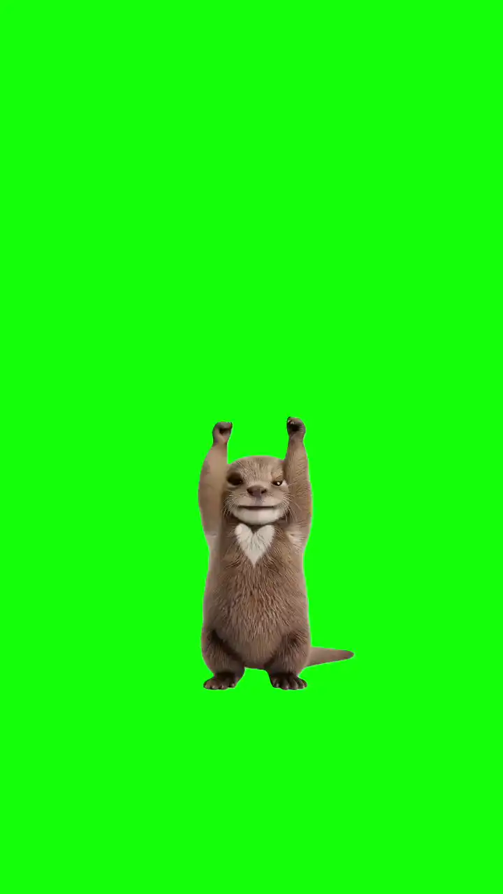 Beaver she will call me baby boo Green Screen Meme