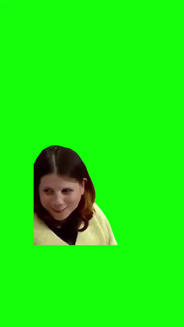 Being shy meme green screen