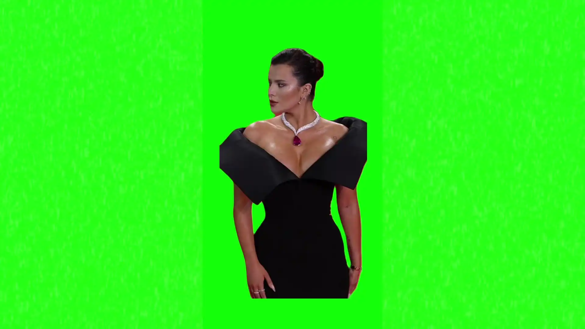 Bella Thorne meme green screen