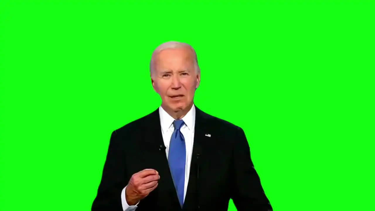 biden debate green screen