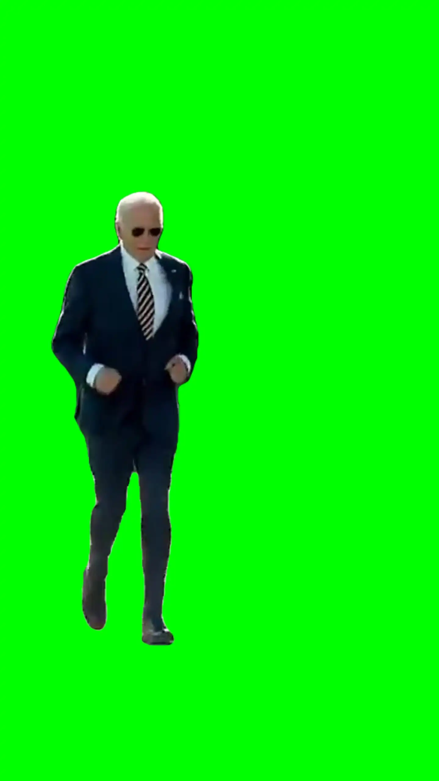 Biden jogging green screen