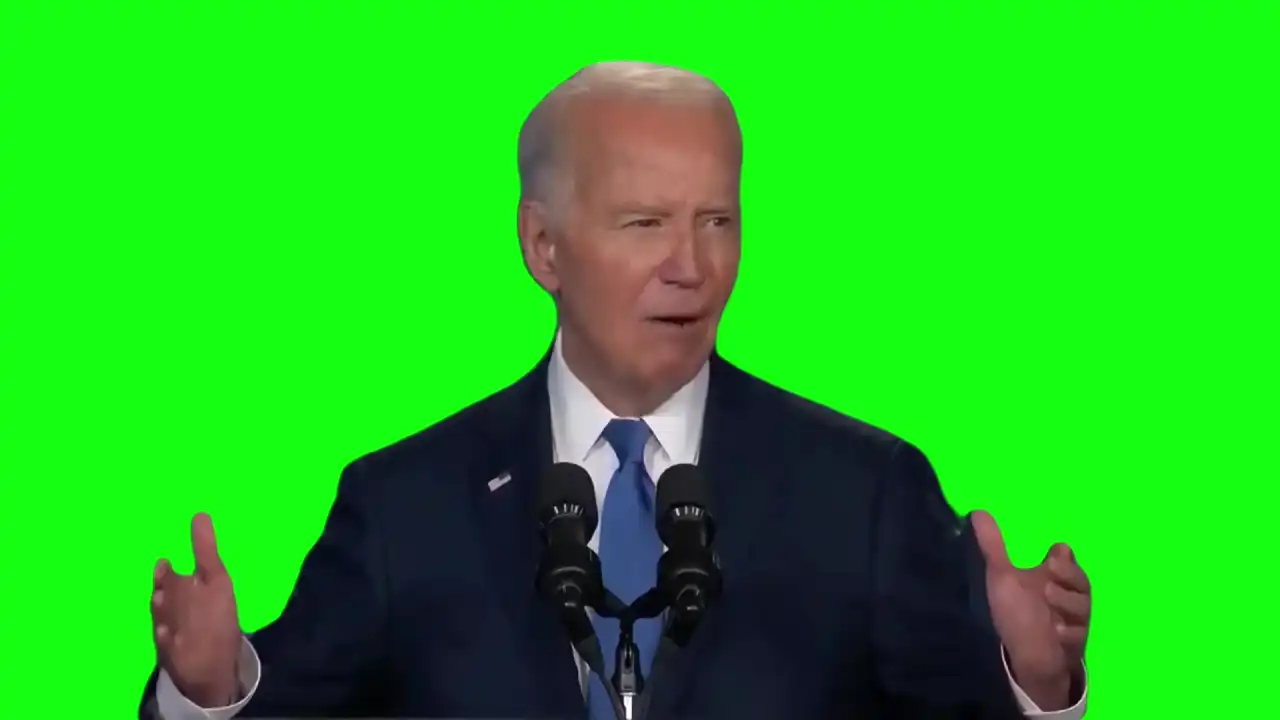 Biden Saying Ladies and gentleman president putin meme green screen