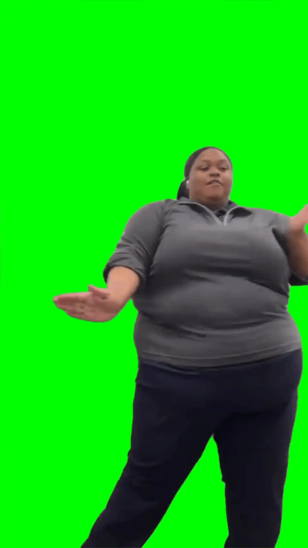 Big girl dancing meme green screen
