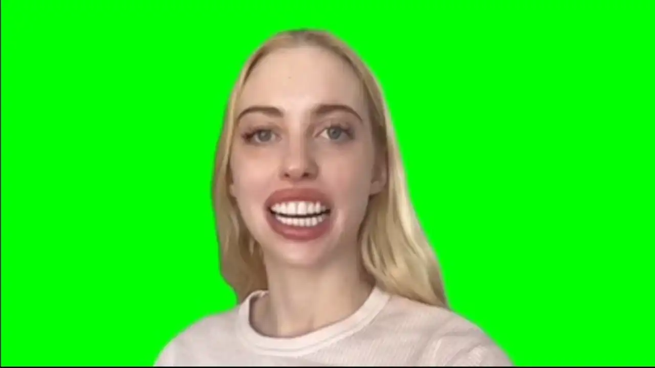 Big Smile Laugh Meme green screen